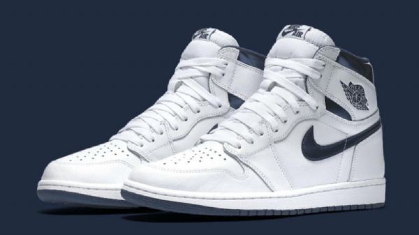 Nike Air Jordan 1 Retro High Tops Og Sko Til Mænd Marineblå