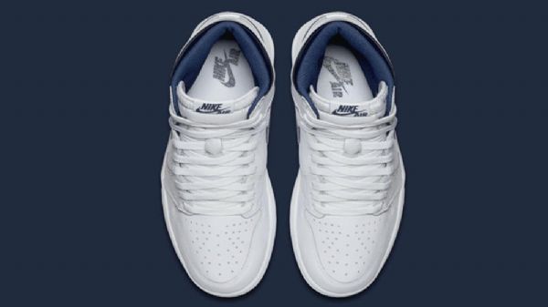 Nike Air Jordan 1 Retro High Tops Og Sko Til Mænd Marineblå
