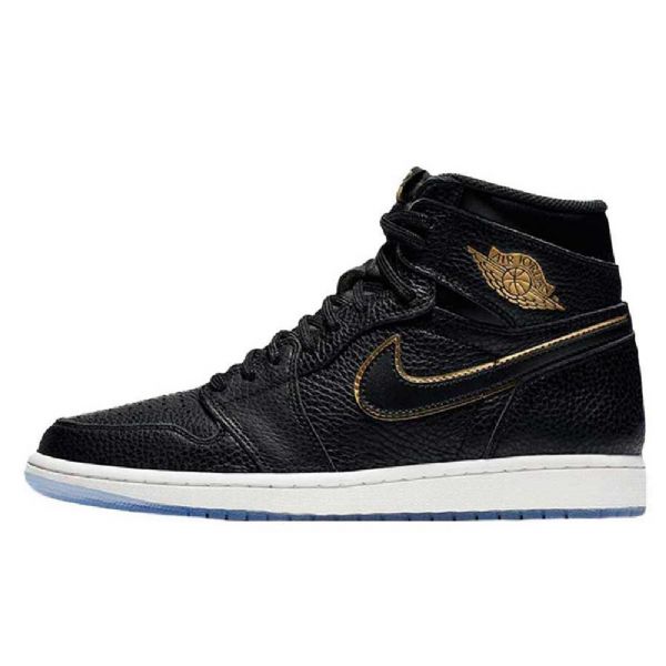 Nike Air Jordan 1 Retro High Tops Og Sko Til Mænd Sort Guld