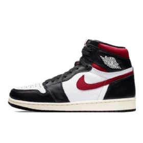 Nike Air Jordan 1 Retro High Tops Og Sko Til Mænd Sort Rød
