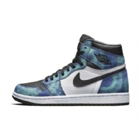 Nike Air Jordan 1 Retro High Tops Og Tie Dye Sko Til Mænd Flerfarvet