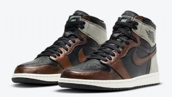 Nike Air Jordan 1 Retro High Tops Patina Sko Til Mænd Flerfarvet