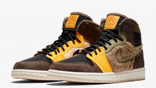 Nike Air Jordan 1 Retro High Tops Premium Utility Sko Til Mænd Flerfarvet