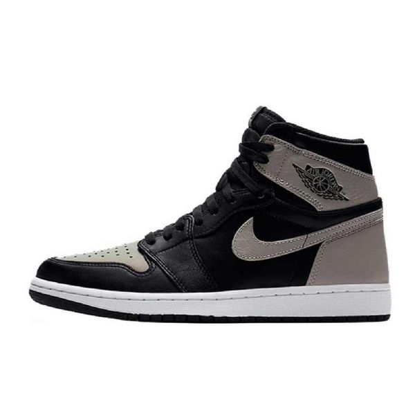 Nike Air Jordan 1 Retro High Tops Shadow Sko Til Mænd Sort Grå