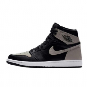 Nike Air Jordan 1 Retro High Tops Shadow Sko Til Mænd Sort Grå
