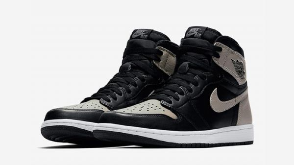 Nike Air Jordan 1 Retro High Tops Shadow Sko Til Mænd Sort Grå