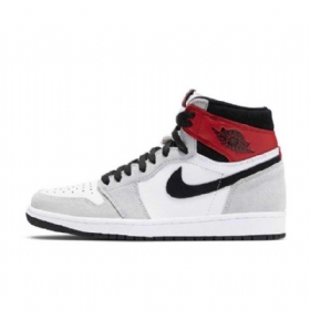 Nike Air Jordan 1 Retro High Tops Sko Til Mænd Lysegrå