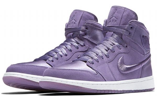 Nike Air Jordan 1 Retro Høje Overdele Basketball Sko Til Damer Lilla