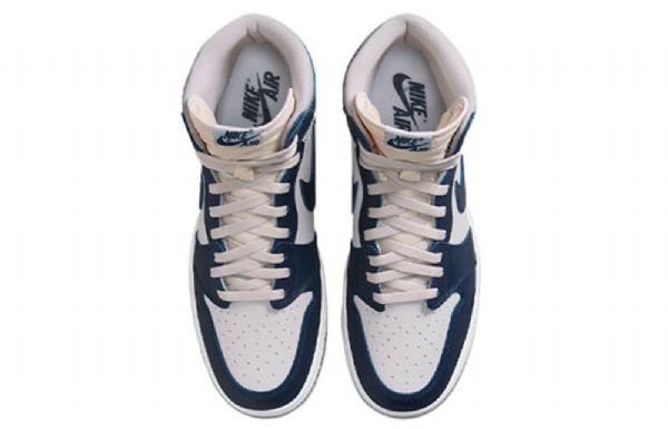 Nike Air Jordan 1 Retro Høje Overdele Basketball Sko Til Mænd Mørkeblå Coral