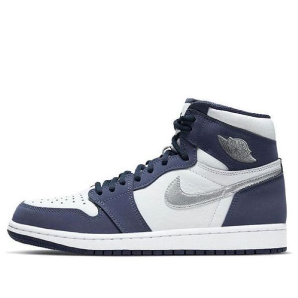 Nike Air Jordan 1 Retro Høje Overdele Co.jp Basketball Sko Til Mænd Mørkeblå Blå