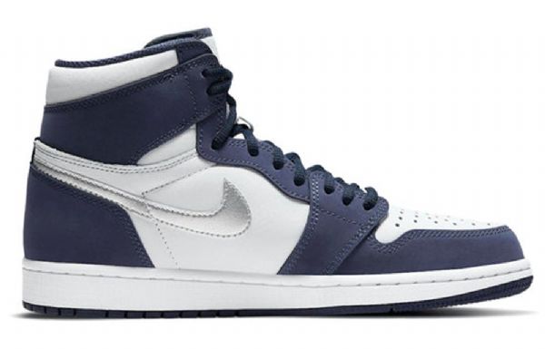 Nike Air Jordan 1 Retro Høje Overdele Co.jp Basketball Sko Til Mænd Mørkeblå Blå
