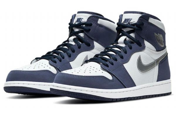 Nike Air Jordan 1 Retro Høje Overdele Co.jp Basketball Sko Til Mænd Mørkeblå Blå