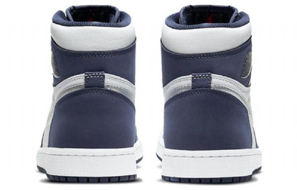Nike Air Jordan 1 Retro Høje Overdele Co.jp Basketball Sko Til Mænd Mørkeblå Blå