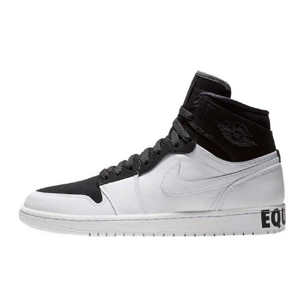 Nike Air Jordan 1 Retro Høje Overdele Equality Sko Til Mænd Sort Hvid