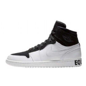 Nike Air Jordan 1 Retro Høje Overdele Equality Sko Til Mænd Sort Hvid