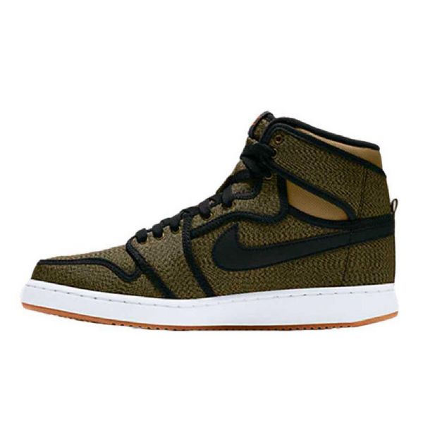 Nike Air Jordan 1 Retro Høje Overdele Ko Militia Sko Til Mænd Olivengrøn