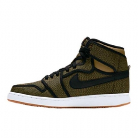 Nike Air Jordan 1 Retro Høje Overdele Ko Militia Sko Til Mænd Olivengrøn