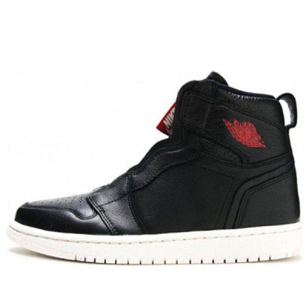 Nike Air Jordan 1 Retro Høje Overdele Lynlås Basketballsko Til Damer Sort