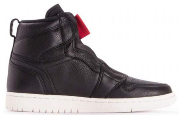 Nike Air Jordan 1 Retro Høje Overdele Lynlås Basketballsko Til Damer Sort