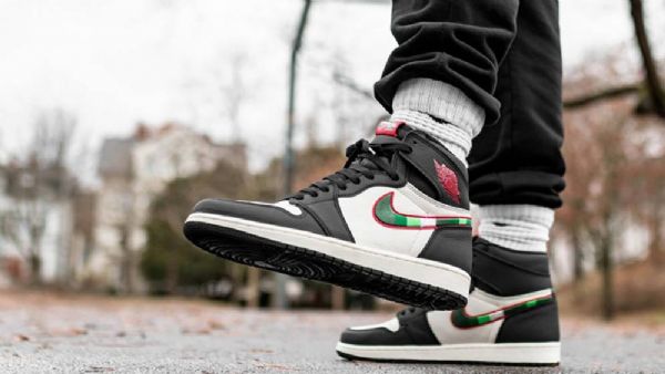 Nike Air Jordan 1 Retro Høje Overdele Og A Star Is Born Sko Til Mænd Sort Hvid