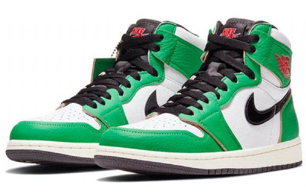 Nike Air Jordan 1 Retro Høje Overdele Og Basketball Sko Til Damer Grøn