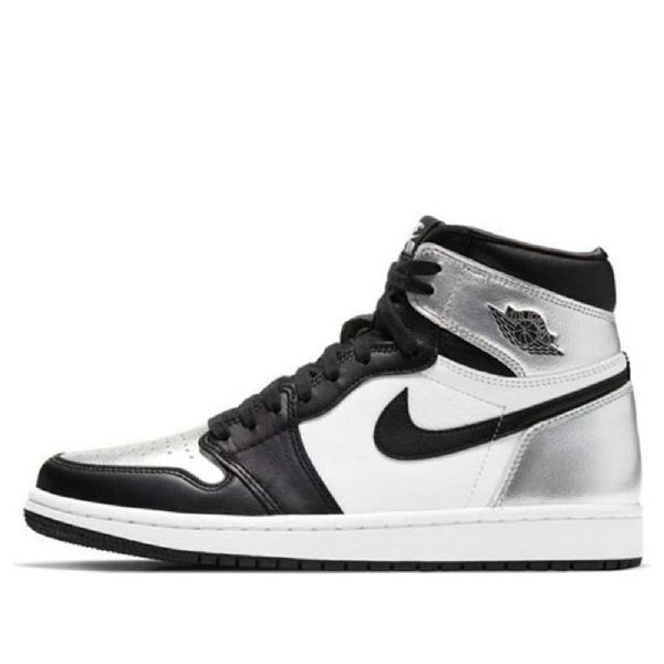 Nike Air Jordan 1 Retro Høje Overdele Og Basketball Sko Til Damer Sølv