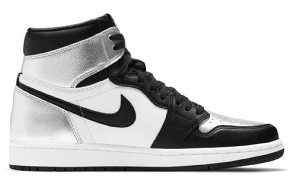 Nike Air Jordan 1 Retro Høje Overdele Og Basketball Sko Til Damer Sølv