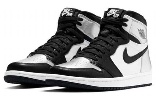 Nike Air Jordan 1 Retro Høje Overdele Og Basketball Sko Til Damer Sølv