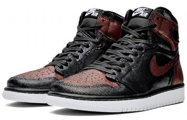 Nike Air Jordan 1 Retro Høje Overdele Og Basketball Sko Til Damer Sort Brun