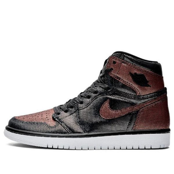 Nike Air Jordan 1 Retro Høje Overdele Og Basketball Sko Til Damer Sort Brun