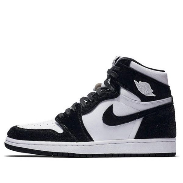 Nike Air Jordan 1 Retro Høje Overdele Og Basketball Sko Til Damer Sort Hvid