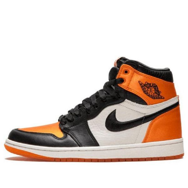 Nike Air Jordan 1 Retro Høje Overdele Og Basketball Sko Til Damer Sort Orange