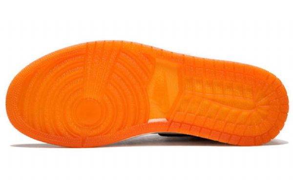 Nike Air Jordan 1 Retro Høje Overdele Og Basketball Sko Til Damer Sort Orange
