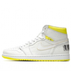 Nike Air Jordan 1 Retro Høje Overdele Og Basketball Sko Til Mænd Hvid Grøn