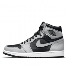 Nike Air Jordan 1 Retro Høje Overdele Og Basketball Sko Til Mænd Sort Grå