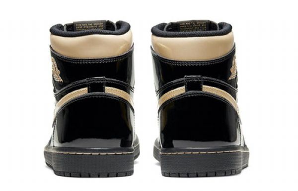 Nike Air Jordan 1 Retro Høje Overdele Og Basketball Sko Til Mænd Sort Guld