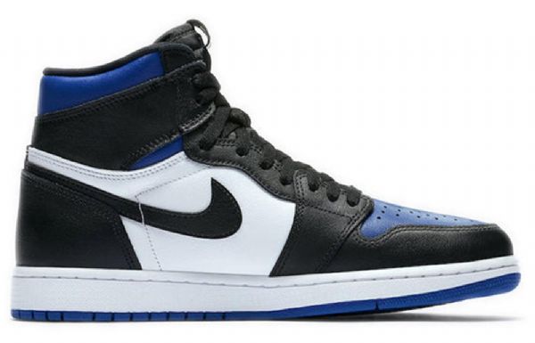 Nike Air Jordan 1 Retro Høje Overdele Og Basketball Sko Til Mænd Sort Hvid Blå