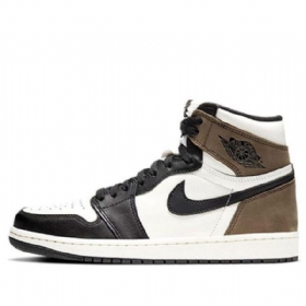 Nike Air Jordan 1 Retro Høje Overdele Og Basketball Sko Til Mænd Sort Hvid Brun