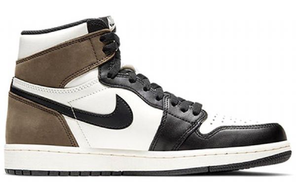Nike Air Jordan 1 Retro Høje Overdele Og Basketball Sko Til Mænd Sort Hvid Brun