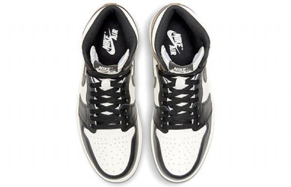 Nike Air Jordan 1 Retro Høje Overdele Og Basketball Sko Til Mænd Sort Hvid Brun