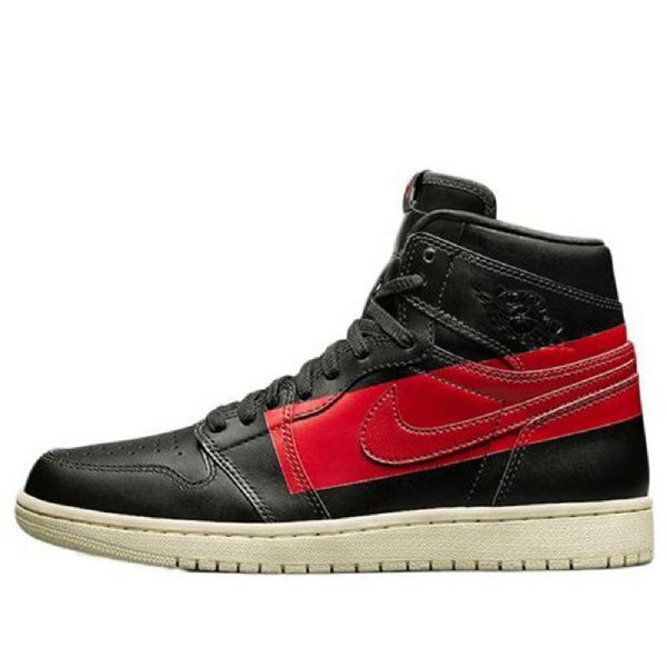 Nike Air Jordan 1 Retro Høje Overdele Og Basketball Sko Til Mænd Sort Rød