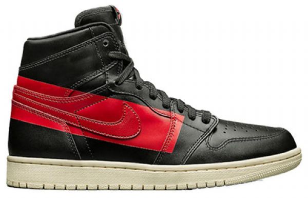 Nike Air Jordan 1 Retro Høje Overdele Og Basketball Sko Til Mænd Sort Rød