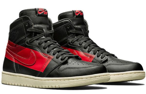 Nike Air Jordan 1 Retro Høje Overdele Og Basketball Sko Til Mænd Sort Rød