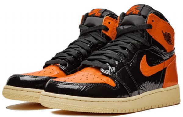 Nike Air Jordan 1 Retro Høje Overdele Og Bg Basketball Sko Til Mænd Sort Orange