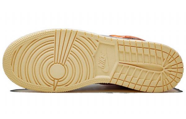 Nike Air Jordan 1 Retro Høje Overdele Og Bg Basketball Sko Til Mænd Sort Orange