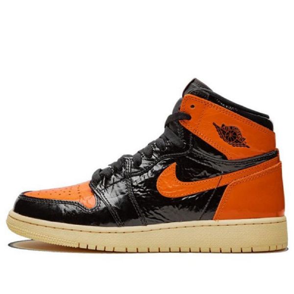 Nike Air Jordan 1 Retro Høje Overdele Og Bg Basketball Sko Til Mænd Sort Orange