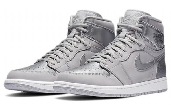 Nike Air Jordan 1 Retro Høje Overdele Og Co.jp Basketball Sko Til Mænd Grå
