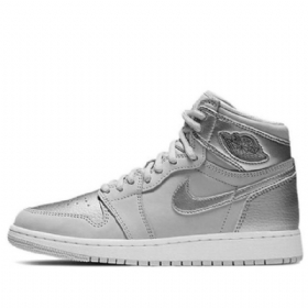 Nike Air Jordan 1 Retro Høje Overdele Og Co.jp Gs Basketball Sko Til Mænd Grå