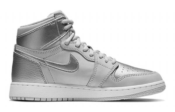 Nike Air Jordan 1 Retro Høje Overdele Og Co.jp Gs Basketball Sko Til Mænd Grå