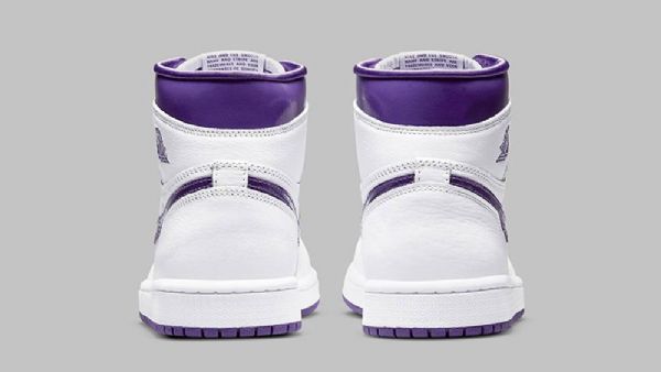 Nike Air Jordan 1 Retro Høje Overdele Og Court Sko Til Mænd Hvid Lilla